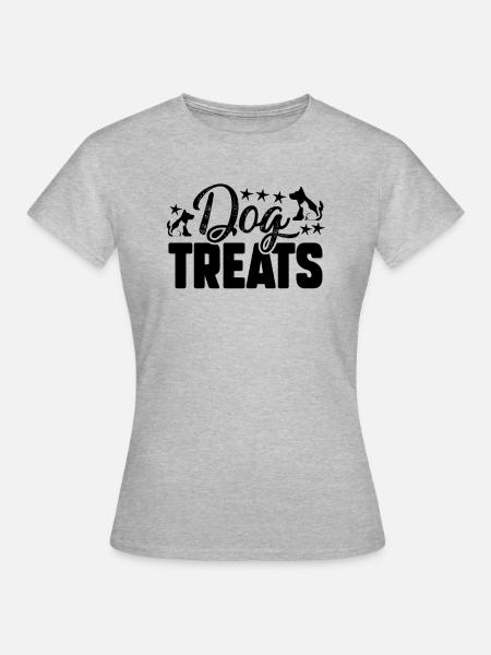 Dog Treats - Frauen T-Shirt - Grau meliert