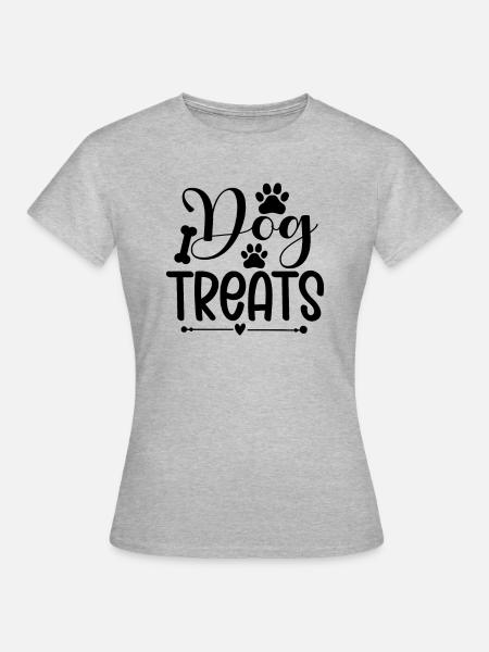 Dog Treats - Frauen T-Shirt - Grau meliert