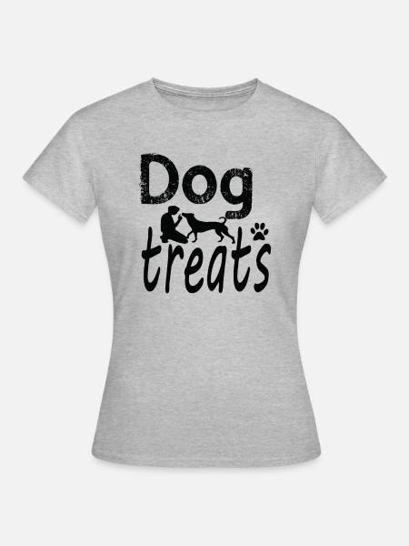 Dog Treats - Frauen T-Shirt - Grau meliert