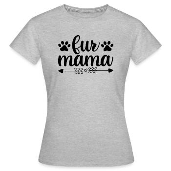 Fell-Mama - Frauen T-Shirt - Grau meliert - Vorne - AI Model Female 172 dark (172cm)