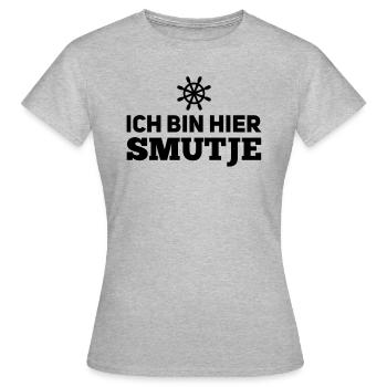 I'm here Smutje - Cook Sailing Motivation - Women's T-Shirt - heather grey - Front - AI Model Female 172 dark (172cm)
