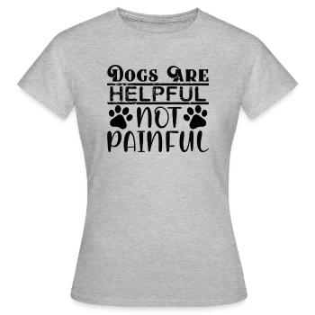 Les chiens sont utiles - T-shirt Femme - gris chiné - Devant - AI Model Female 172 dark (172cm)