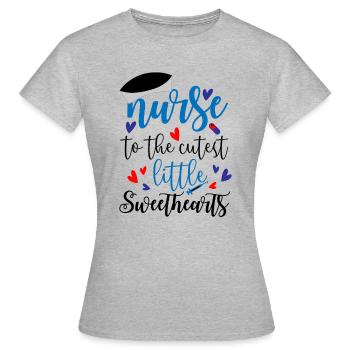 Nurse to sweethearts - Women's T-Shirt - heather grey - Front - AI Model Female 172 dark (172cm)