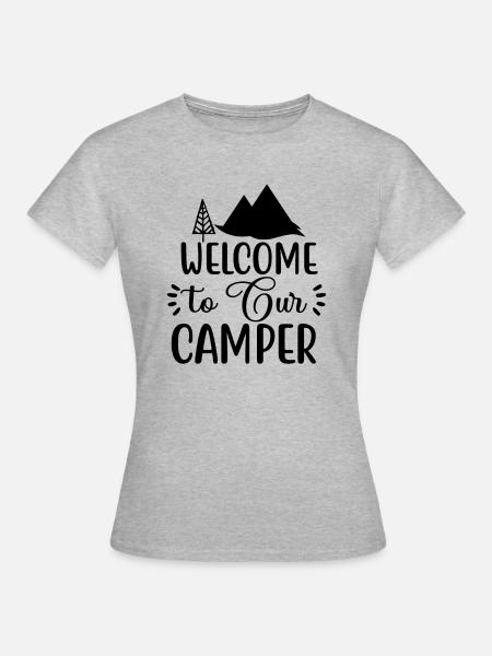 Wandern Natur Outdoor Berge - Frauen T-Shirt - Grau meliert
