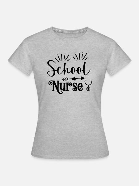 Schulkrankenschwester - Frauen T-Shirt - Grau meliert
