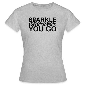 Funkeln Sie, wohin Sie auch gehen Unicorn - Frauen T-Shirt - Grau meliert - Vorne - AI Model Female 172 dark (172cm)