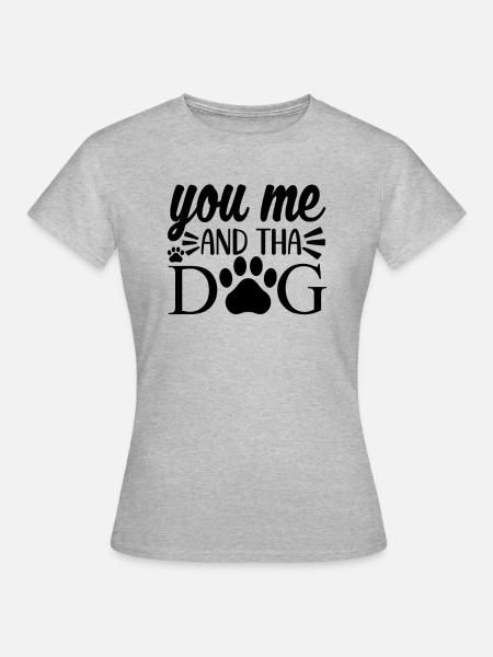 du ich und die Hunde - Frauen T-Shirt - Grau meliert