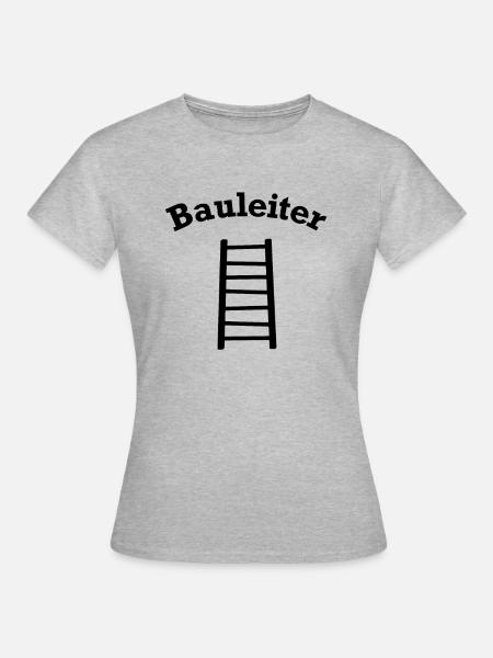 Bauleiter Outfit Handwerker - Frauen T-Shirt - Grau meliert