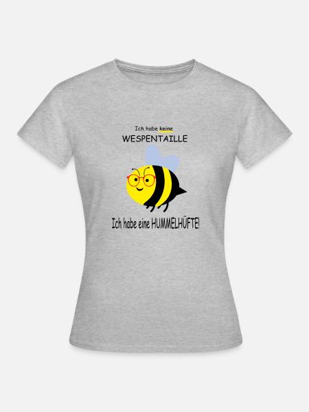 Biene lustiger Spruch Bienen - Frauen T-Shirt - Grau meliert