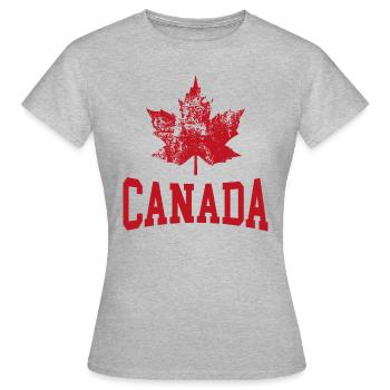 Kanada - Frauen T-Shirt - Grau meliert - Vorne - AI Model Female 172 dark (172cm)