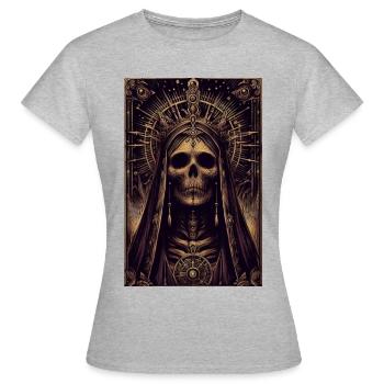 Santa muerte - T-shirt Femme - gris chiné - Devant - AI Model Female 172 dark (172cm)