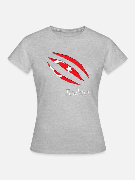 Türkei - Türkiye - Frauen T-Shirt - Grau meliert