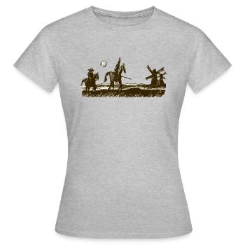 Don Quichotte - T-shirt Femme - gris chiné - Devant - AI Model Female 172 dark (172cm)