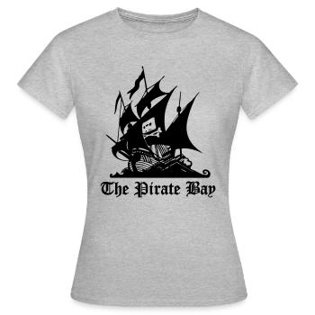 The Pirate Bay - Frauen T-Shirt - Grau meliert - Vorne - AI Model Female 172 dark (172cm)