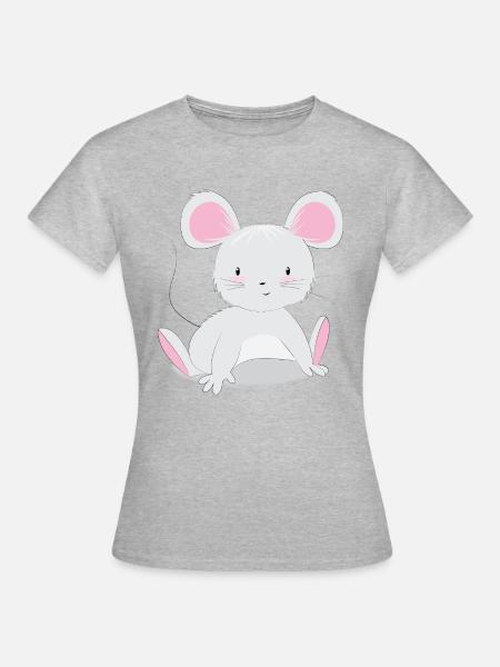 Cute mice baby motif for kids and babies - Women's T-Shirt - heather grey