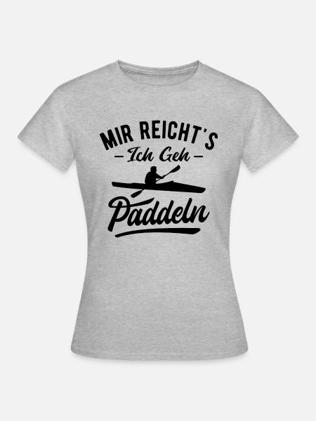 Paddeln Paddelboot Kajak Kajakfahren - Frauen T-Shirt - Grau meliert