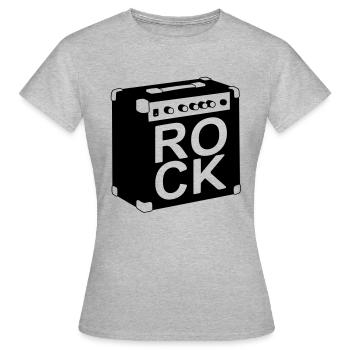 Rock amp - Women's T-Shirt - heather grey - Front - AI Model Female 172 dark (172cm)