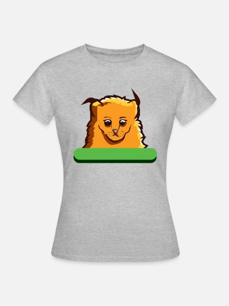 Luchs Baby Wild Cat - Frauen T-Shirt - Grau meliert
