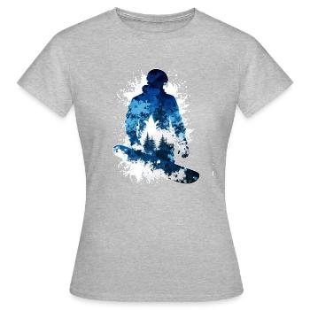 Snow White Snowboarding Design - Snowboard - Women's T-Shirt - heather grey - Front - AI Model Female 172 dark (172cm)