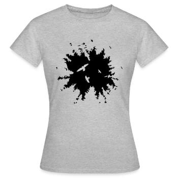 forêt - T-shirt Femme - gris chiné - Devant - AI Model Female 172 dark (172cm)