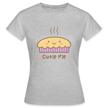 Cute Cutie Pie - T-shirt Femme - gris chiné - Devant - AI Model Female 172 dark (172cm)