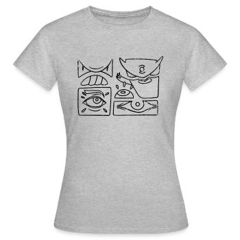 Monster - Monster und seine Gesellschaft - Frauen T-Shirt - Grau meliert - Vorne - AI Model Female 172 dark (172cm)