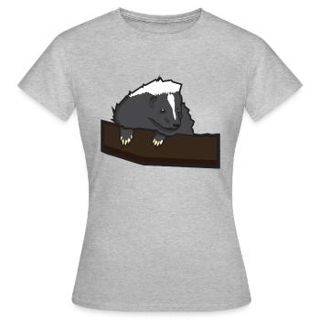 Skunk Skunk Marten Iltis Weasel Idée Cadeau - T-shirt Femme - gris chiné - Devant - AI Model Female 172 dark (172cm)