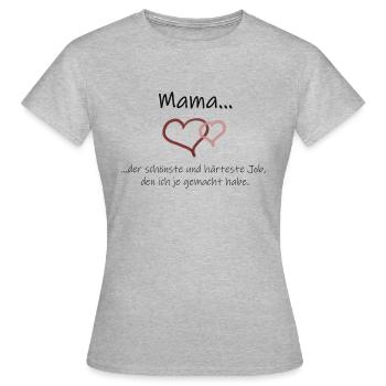 Mama der beste Job - Frauen T-Shirt - Grau meliert - Vorne - AI Model Female 172 dark (172cm)