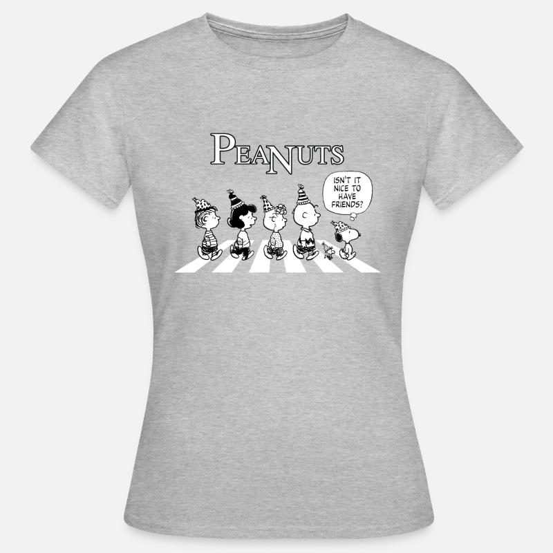 Peanuts Snoopy, Charlie, Stella e Lucy Compleanno - Maglietta da donna - grigio melange