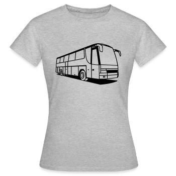 S 315 HD Reisebus - Frauen T-Shirt - Grau meliert - Vorne - AI Model Female 172 dark (172cm)