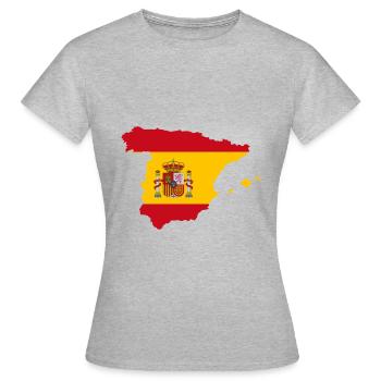 Espagne - Espagne - España - T-shirt Femme - gris chiné - Devant - AI Model Female 172 dark (172cm)