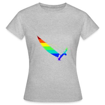 Catamaran en arc-en-ciel - T-shirt Femme - gris chiné - Devant - AI Model Female 172 dark (172cm)