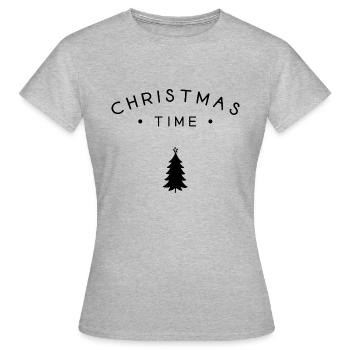 Période de Noël - T-shirt Femme - gris chiné - Devant - AI Model Female 172 dark (172cm)