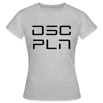 DSCPLN - Women's T-Shirt - heather grey - Front - AI Model Female 172 dark (172cm)