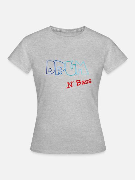 Drum n Bass - Frauen T-Shirt - Grau meliert