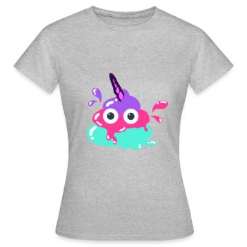 Merde de licorne, merde, merde colorée, - T-shirt Femme - gris chiné - Devant - AI Model Female 172 dark (172cm)