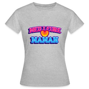 Meilleure maman. Reine des maman - T-shirt Femme - gris chiné - Devant - AI Model Female 172 dark (172cm)