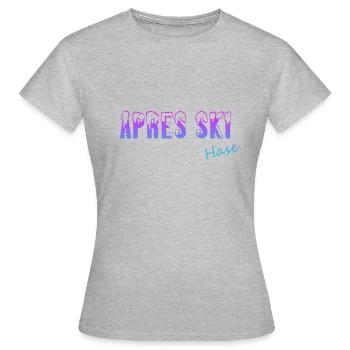 Apres Skihase - Frauen T-Shirt - Grau meliert - Vorne - AI Model Female 172 dark (172cm)