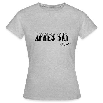 Apres Skihase - Frauen T-Shirt - Grau meliert - Vorne - AI Model Female 172 dark (172cm)