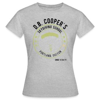 DB Coopers Skydiving School Portland Oregon - Women's T-Shirt - heather grey - Front - AI Model Female 172 dark (172cm)