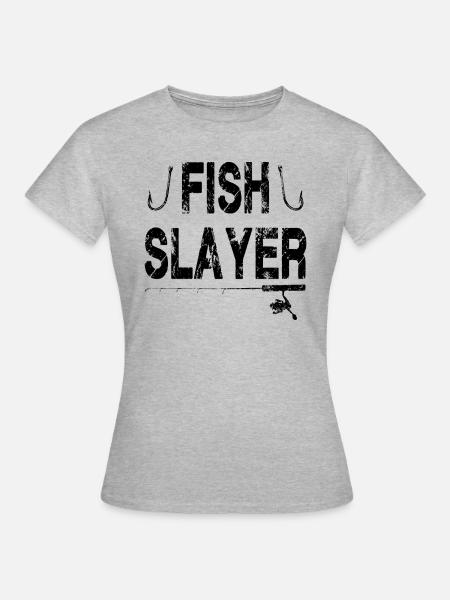 Fischtöter - Frauen T-Shirt - Grau meliert
