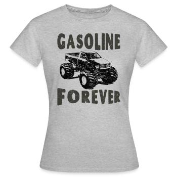 Gasoline Forever - Women's T-Shirt - heather grey - Front - AI Model Female 172 dark (172cm)
