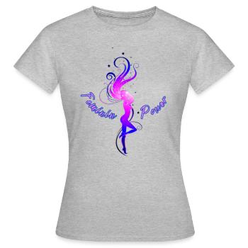 Feminine Power - Women's T-Shirt - heather grey - Front - AI Model Female 172 dark (172cm)