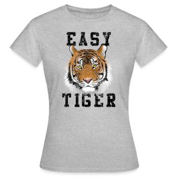Tigre facile - T-shirt Femme - gris chiné - Devant - AI Model Female 172 dark (172cm)
