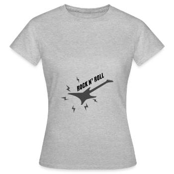 Rock n'roll avec guitares Rock n'roll avec gittare - T-shirt Femme - gris chiné - Devant - AI Model Female 172 dark (172cm)
