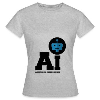 Intelligence artificielle - Intelligence artificielle - T-shirt Femme - gris chiné - Devant - AI Model Female 172 dark (172cm)