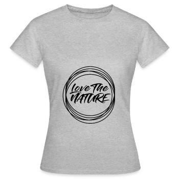 Aimer la nature - aimer la nature - T-shirt Femme - gris chiné - Devant - AI Model Female 172 dark (172cm)