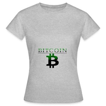 Bitcoin - T-shirt Femme - gris chiné - Devant - AI Model Female 172 dark (172cm)