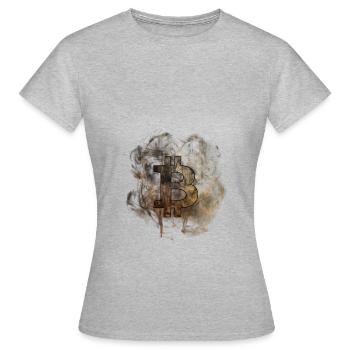 Bitcoin - Women's T-Shirt - heather grey - Front - AI Model Female 172 dark (172cm)