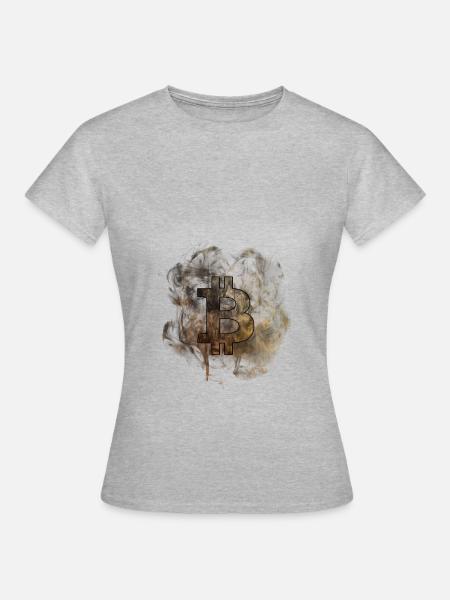 Bitcoin - Frauen T-Shirt - Grau meliert